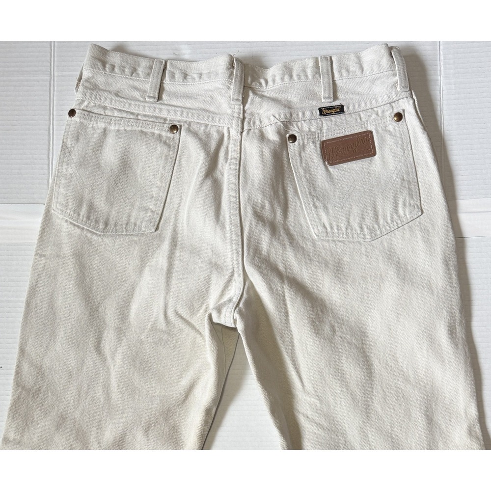 VTG WRANGLER 936WHT - Men's Jeans - USA Made Off White Slim Fit Cowboy Cut 34x36